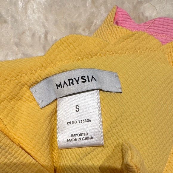 Marysia Yellow and Pink Scalloped Bikini Set - Picture 3 of 3